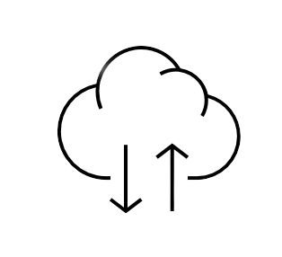 Cloud hosting icon